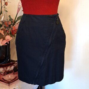 Preowned Designers Remix Collection Black Two Pockets Mini Lined Skirt